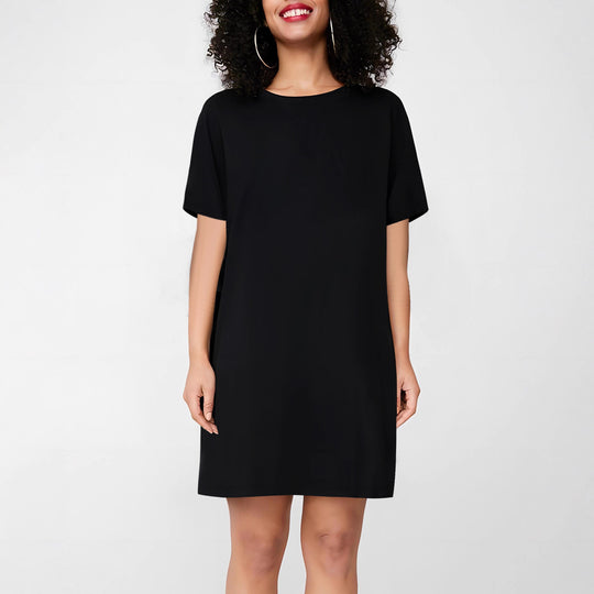 Damen T-Shirt-Kleid im lässigen Schnitt mit Rundhalsausschnitt EB