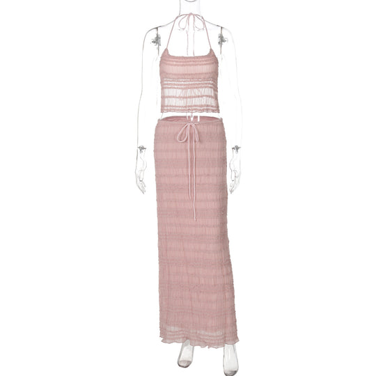 Damen Maxikleid mit schulterfreiem Design und Raffungen EB