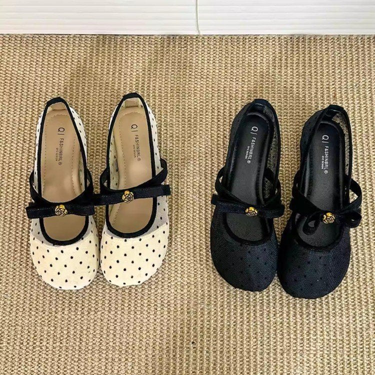 Damen Ballerinas mit dekorativem Riemchen und Comfort-Fußbett EB