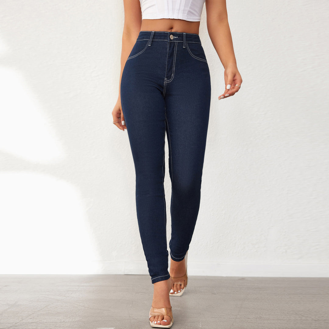 Damen Hochtaillierte Slim-Fit Jeans mit bequemer Stretch-Qualität EB