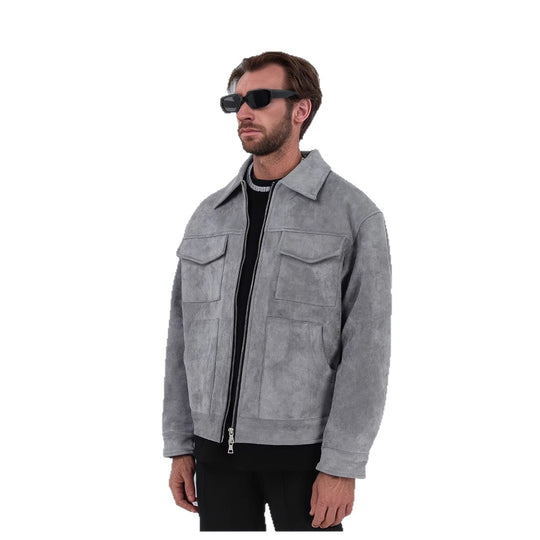 Herren modische und bequeme Übergangsjacke mit großen Taschen EB