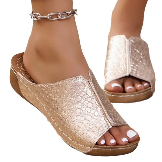Damen Komfortable Clogs mit Glitzer-Design und anatomischem Fußbett EB
