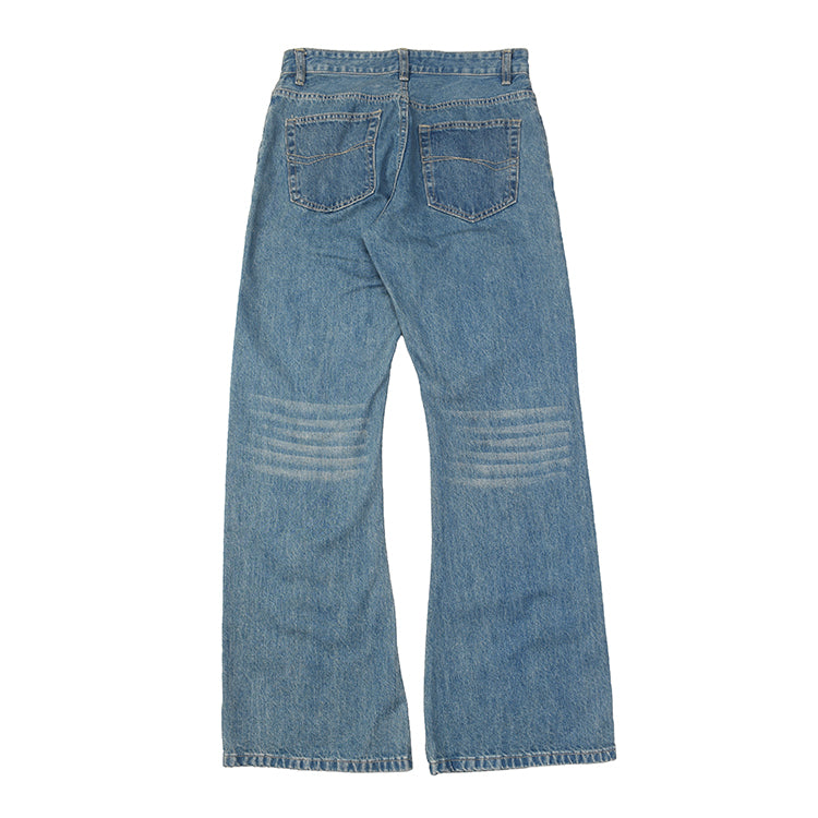Damen weit geschnittene Jeans mit ausgefallenem Design EB