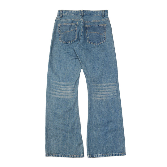 Damen weit geschnittene Jeans mit ausgefallenem Design EB