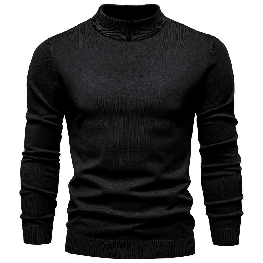 Herren Rollkragenpullover aus weichem Strickmaterial mit feiner Rippstruktur EB