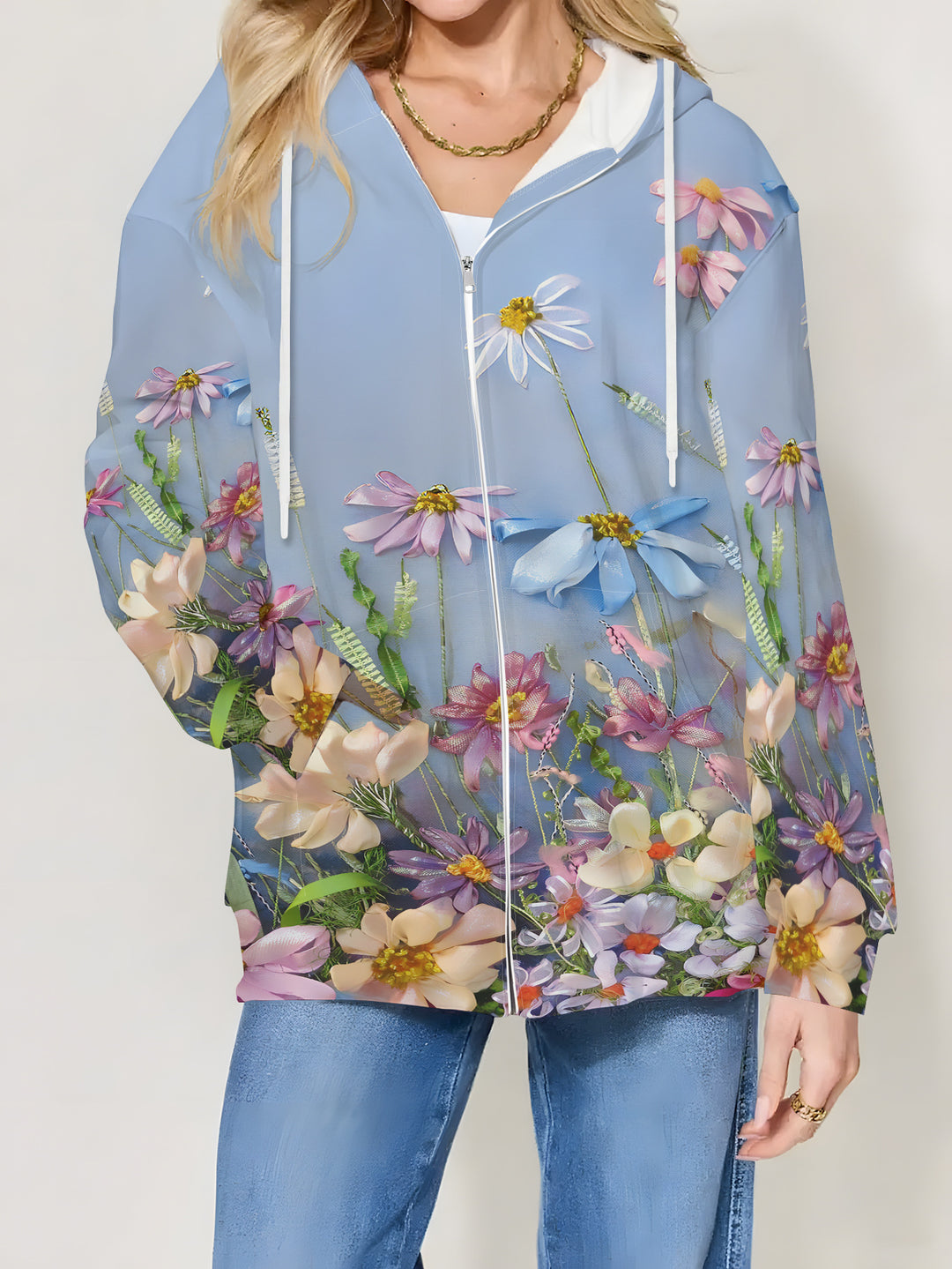 Damen modische Übergangsjacke mit Kapuze EB