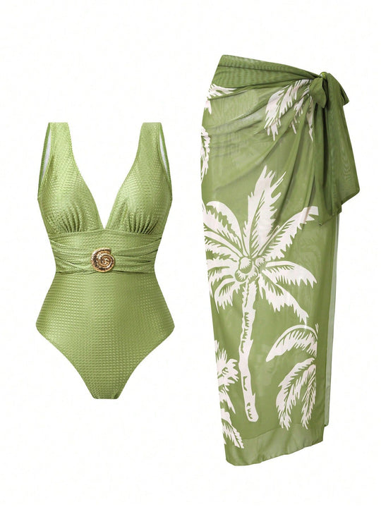 Damen Badeanzug mit Pareo EB