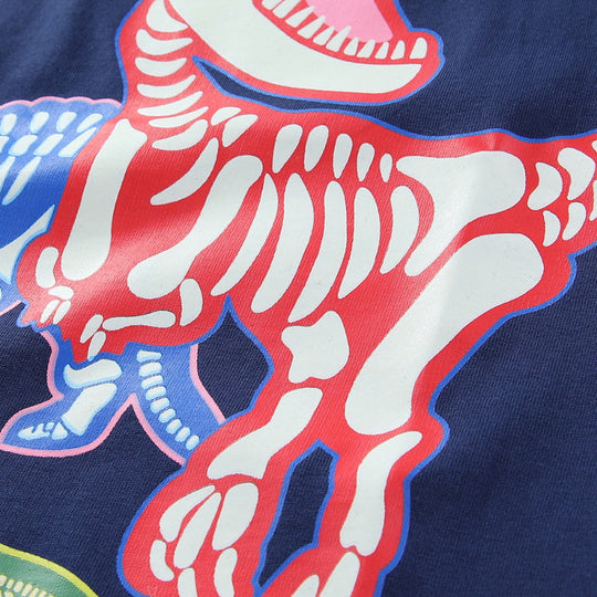Jungen T-Shirt mit aufregendem Dinosaurier-Skelett-Design EB