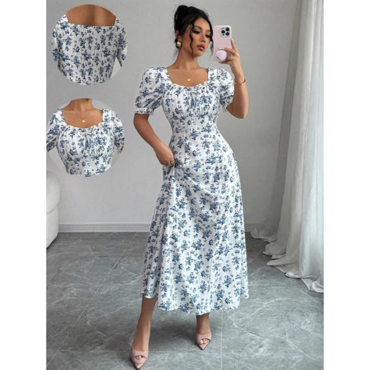 Damen Maxi-Kleid im romantischen Blumenmuster EB