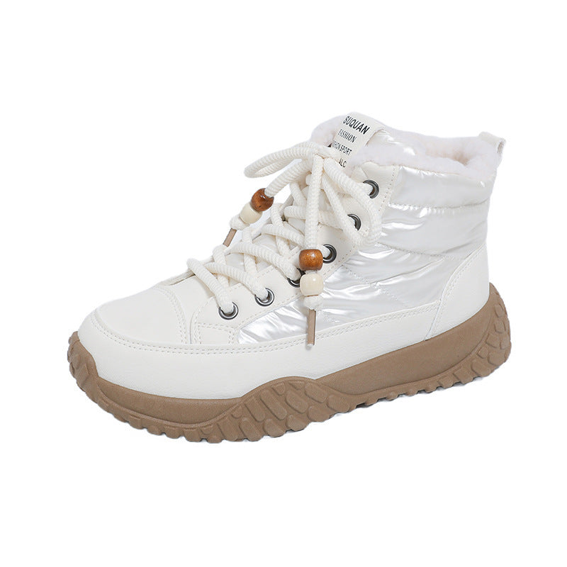 Damen Winterliche High-Top Sneaker mit schützender Fleece-Innenausstattung EB