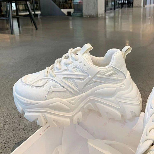 Damen Sportliche Chunky Sneakers mit verstärkter Sohle und atmungsaktiver Mesh-Oberfläche EB