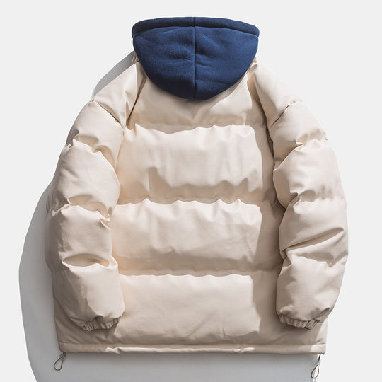 Herren hochwertige gesteppte Daunenjacke mit abnehmbarer Kapuze EB