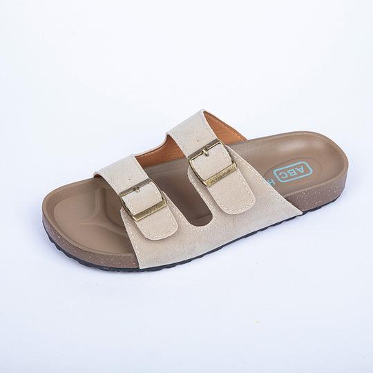 Damen modische Clogs mit doppeltem Riemchen EB