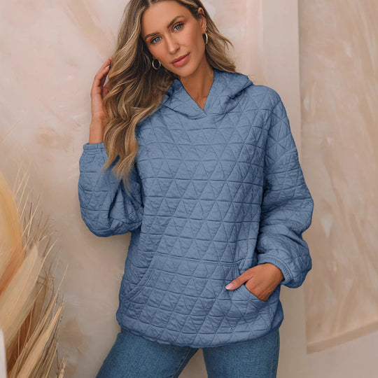 Damen Kapuzenpullover mit strukturiertem Steppmuster und praktischen Taschen EB