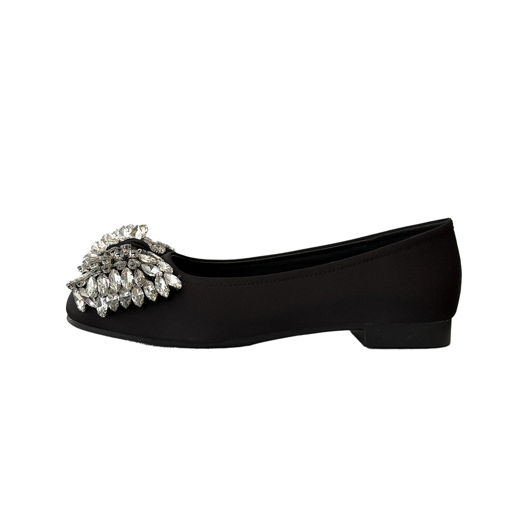 Damen Bequeme Ballerinas mit funkelndem Strassbesatz EB