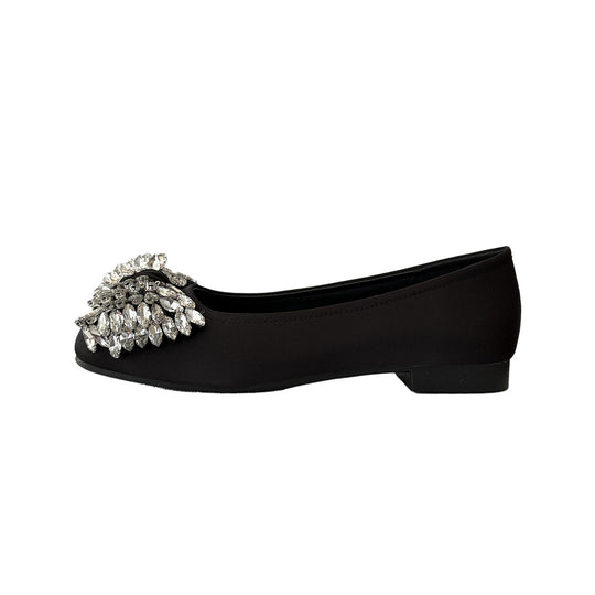 Damen Bequeme Ballerinas mit funkelndem Strassbesatz EB