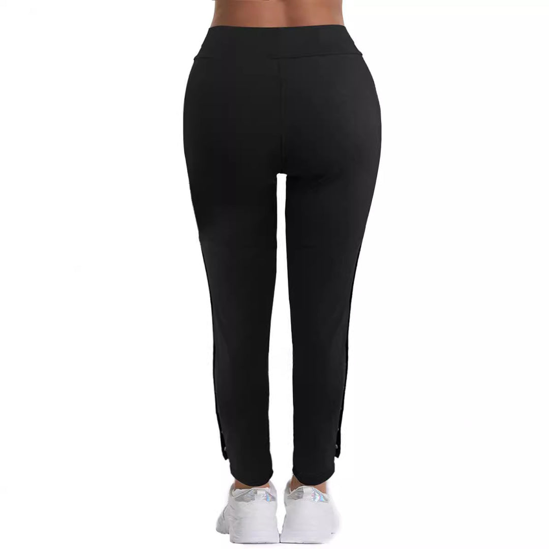 Damen Sportliche Freizeithose mit praktischen Cargo-Taschen und Knopfdetails EB