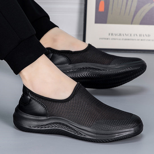 Damen Slip-On Freizeitschuhe mit atmungsaktivem Mesh-Obermaterial EB