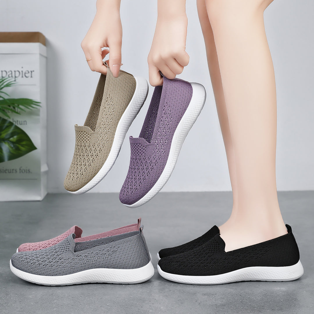 Damen Atmungsaktive Slip-On Schuhe mit flexibler Sohle EB