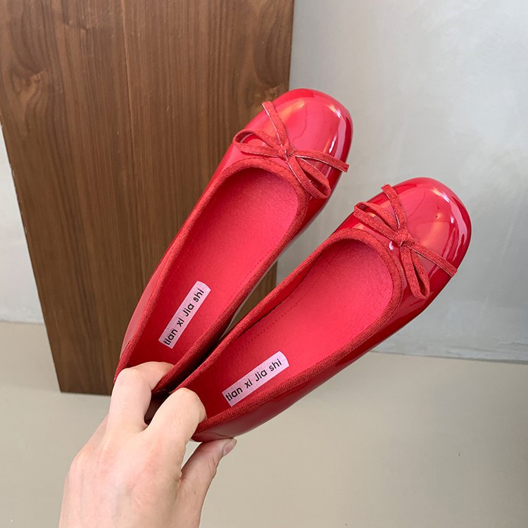 Damen Ballerinas mit dekorativer Schleifenapplikation und komfortablem Fußbett EB