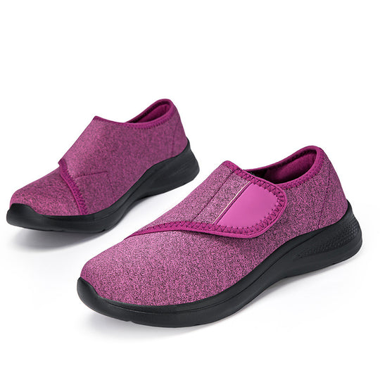 Damen Bequeme Slip-On Fitnessschuhe mit verstellbarem Klettverschluss EB