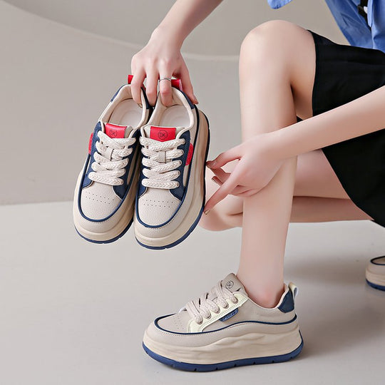 Damen trendige Chunky Sneakers mit gepolsterter Sohle und sportlichem Design EB
