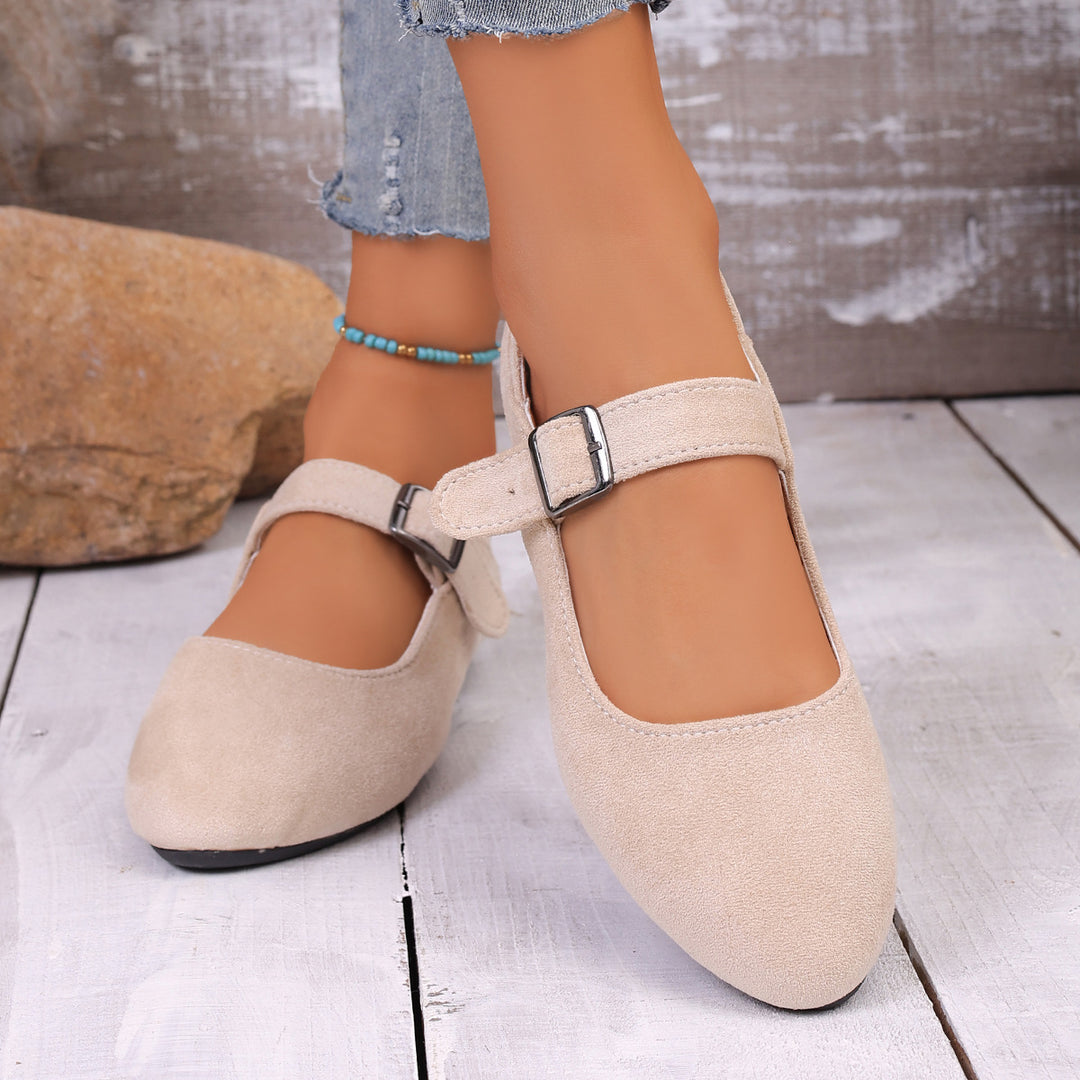 Damen Ballerinas mit verstellbarem Riemen und elegantem Design EB