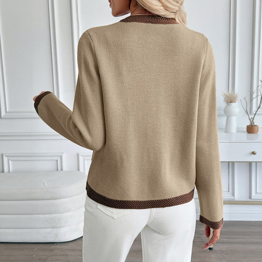 Damen Strickjacke mit dekorativen Knopfdetails und praktischen Taschen EB