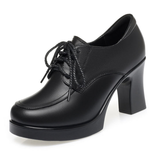 Damen Elegante Schnürpumps mit hohem Absatz EB
