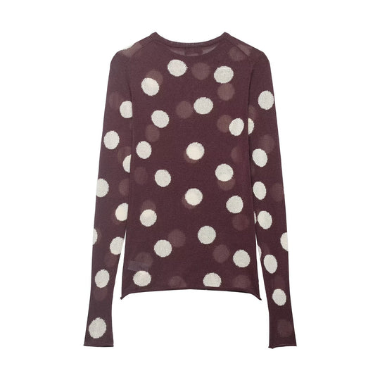 Damen Langarmshirt mit modernem Punkdesign und hochwertiger Baumwolle EB