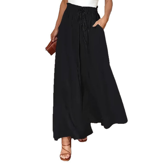 Damen Palazzo-Hosen mit elastischem Bund und praktischen Taschen EB
