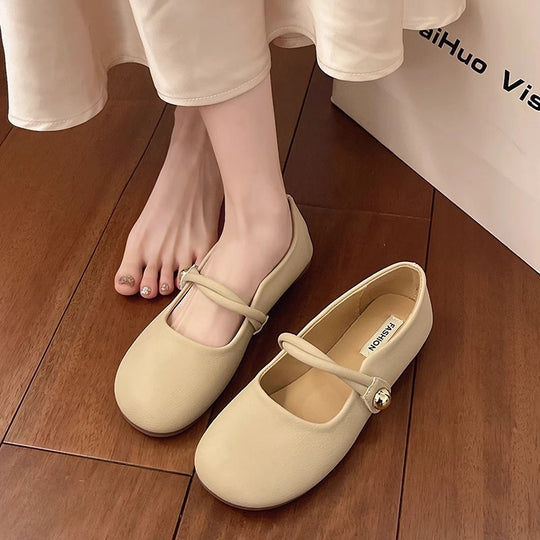 Damen Ballerinas mit elegantem Riemchen und komfortabler Sohle EB