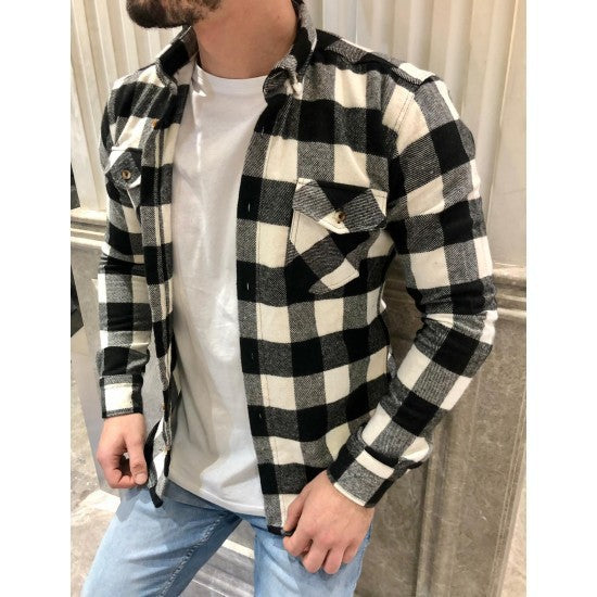 EB | Hemd Karierter Flanell Relaxed Fit Langärmelig Mit Brusttaschen