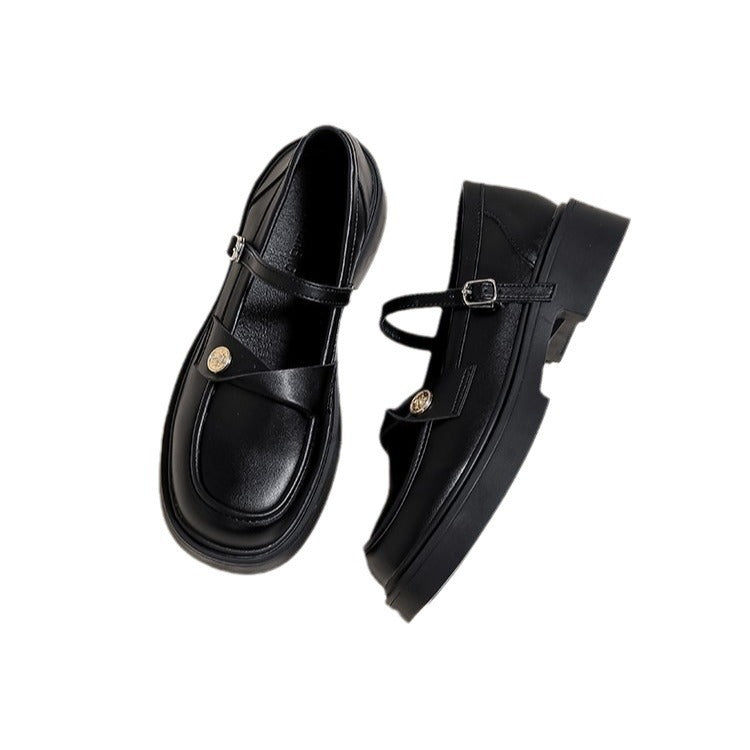 Damen elegante Mary Jane Loafers mit modischem Riemchen und komfortablem Fußbett EB