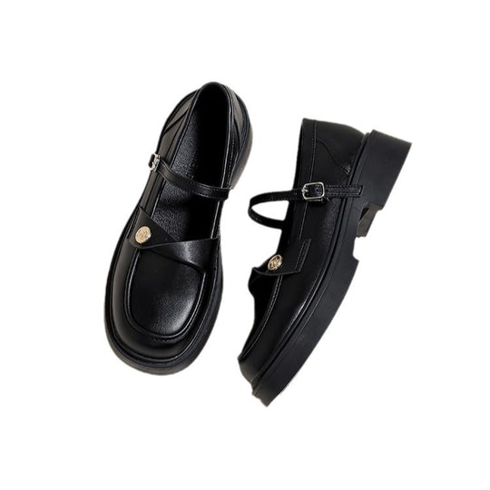 Damen elegante Mary Jane Loafers mit modischem Riemchen und komfortablem Fußbett EB