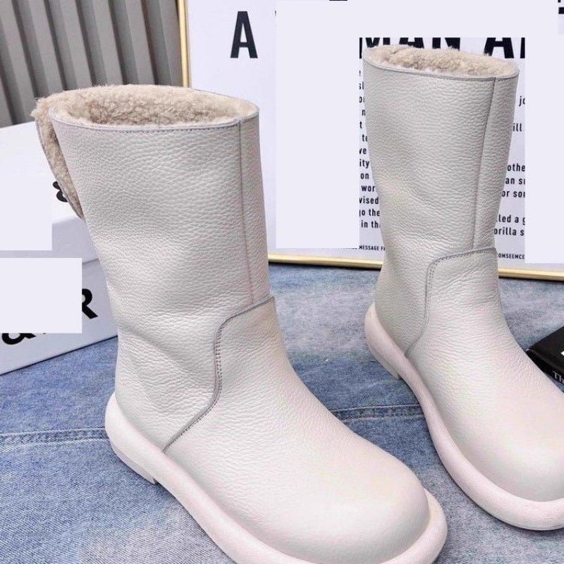 Damen Kuschelige Winterstiefel mit warmem Innenfutter und rutschfester Sohle EB