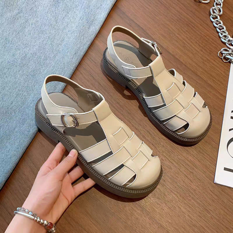 Damen Komfortable Sandalen mit verstellbarem Riemen und rutschfester Sohle EB