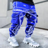 Herren nan Bandana-Cargo-Jogginghose mit Kordelzug und elastischen Bündchen EB