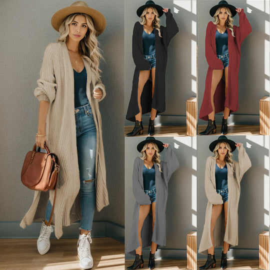 Damen Strickjacke mit offenem Design und lässiger Passform EB