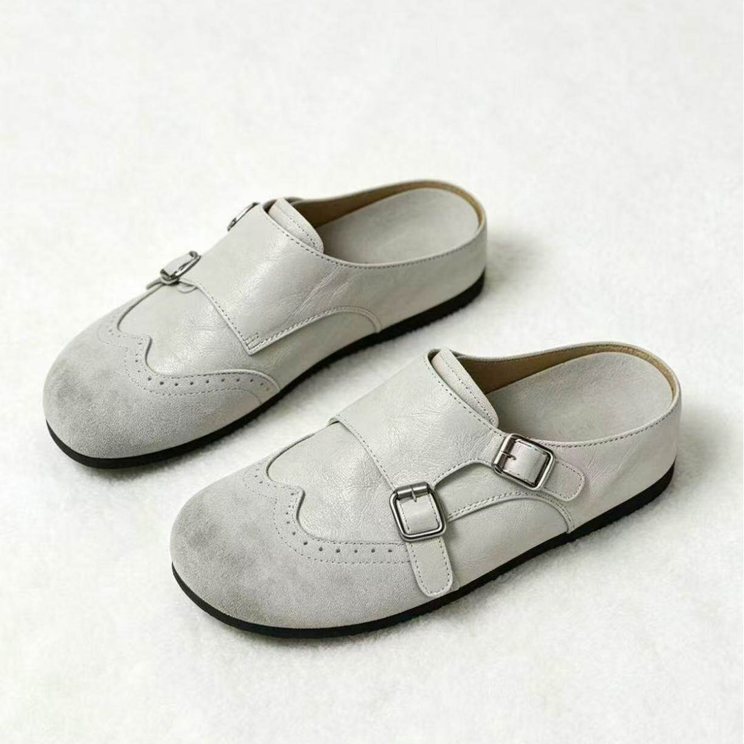 Damen elegante Clogs mit modischem Schnallen-Design EB
