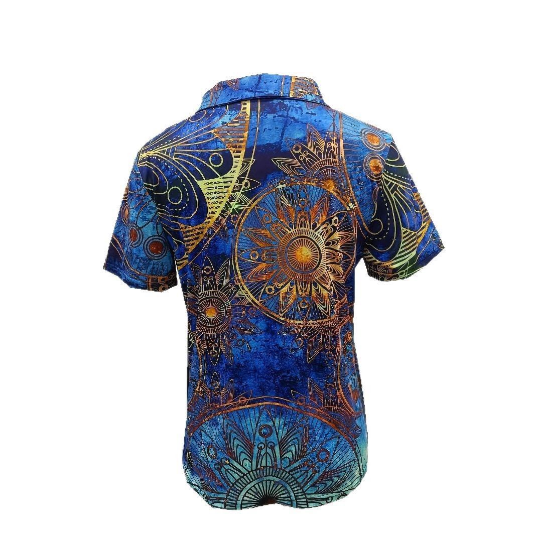 Damen Polo-Shirt mit höchstem Tragekomfort und grafischem Mandala-Design EB