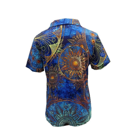 Damen Polo-Shirt mit höchstem Tragekomfort und grafischem Mandala-Design EB