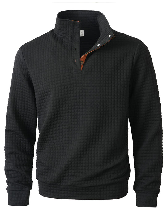 Herren stylischer Pullover mit modischem Stehkragen EB