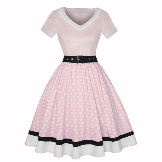 EB | Vintage Hepburn Polka Dot Kleid