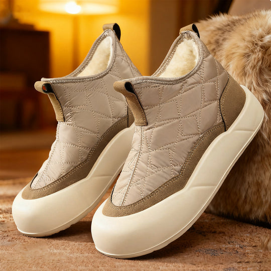 Damen isolierte Winterstiefel mit rutschfester Sohle und kuscheligem Innenfutter EB