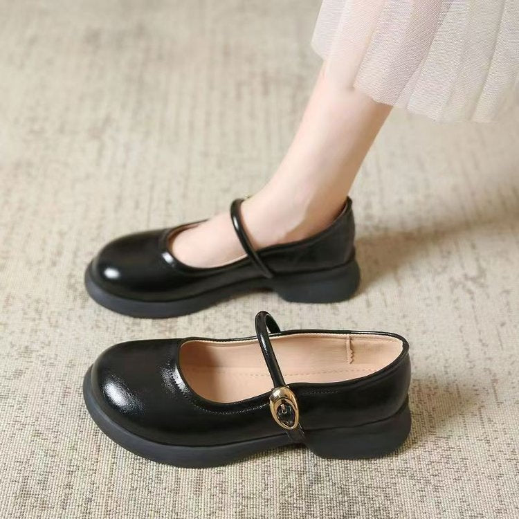 Damen Mary Jane Ballerinas mit elegantem Riemen und bequemem Fußbett EB