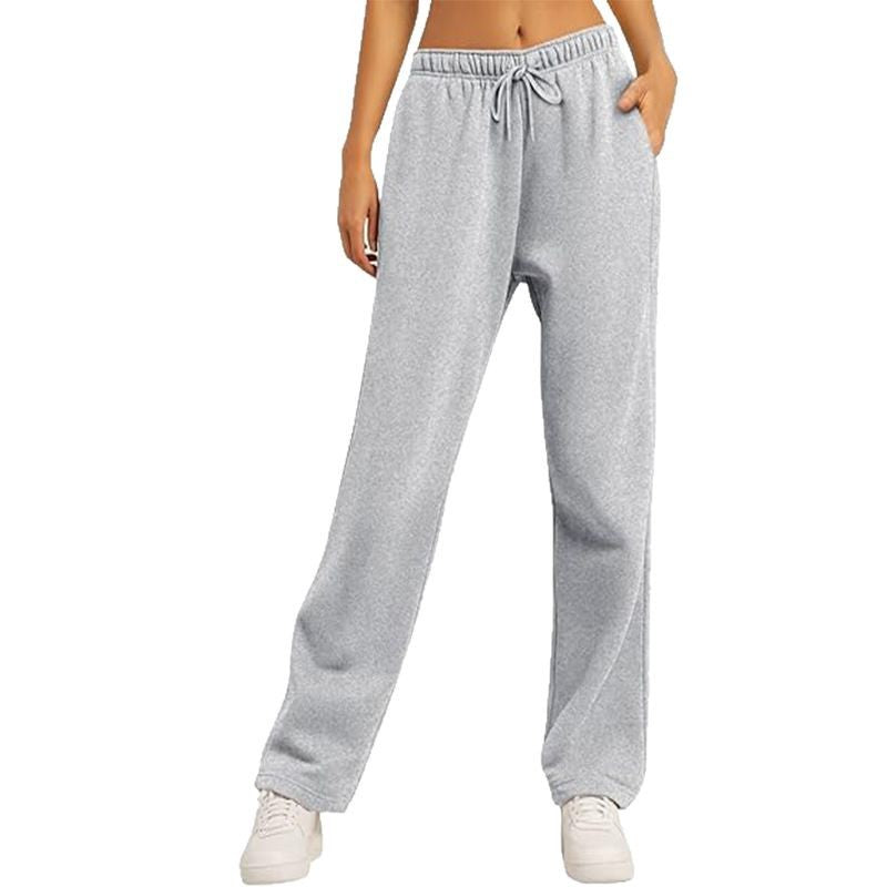 Damen nan hochwertige Relax-Hose mit hoher Taille, geradem Bein und integrierten Eingrifftaschen EB