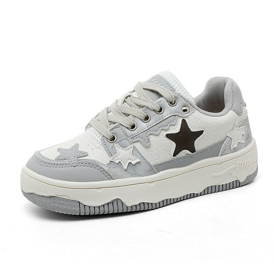 Damen Sneakers mit modischem Sternenmuster und dämpfendem Sohlenprofil EB