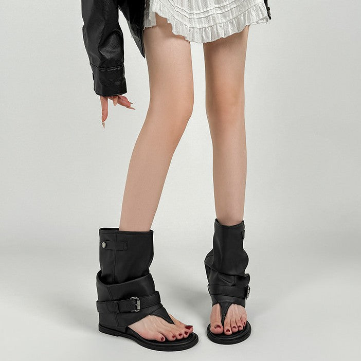 Damen Sandalen mit innovativem Wickeldesign und praktischem Riemchenverschluss EB