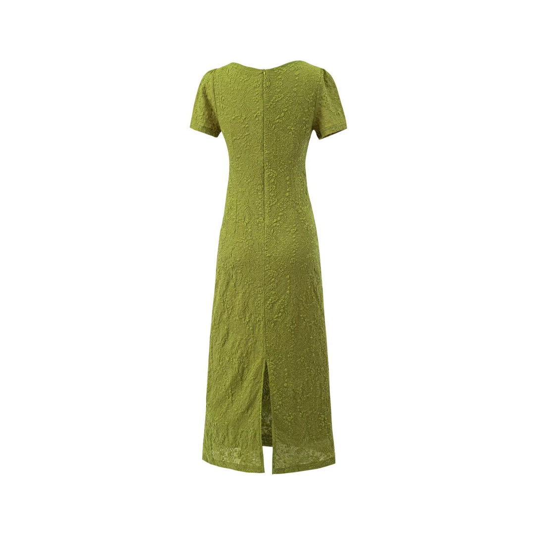 Damen Maxikleid mit raffiniertem Schnitt und dekorativer Schnürung EB